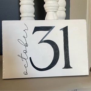 Two Halloween shelf sitter decorations, hand made.